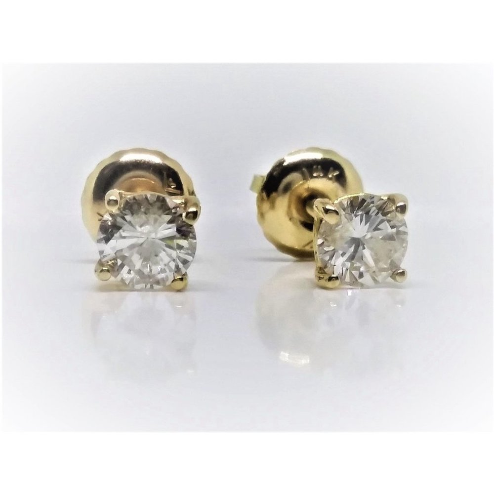 Genuine Diamond Stud Earrings (.40ctw)